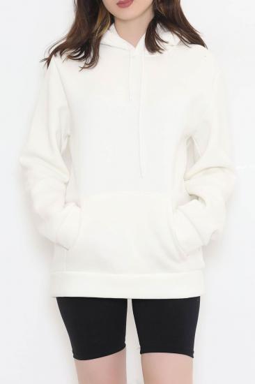 Kanguru Cep Oversize Sweat Ekru - 3080.275.